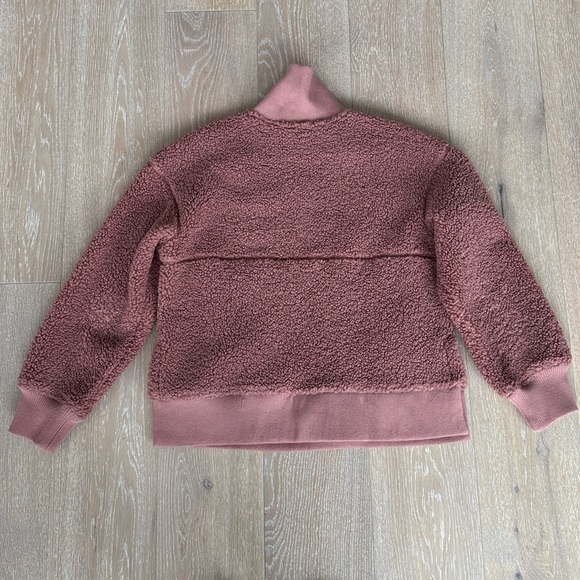JoyLab Sherpa Mauve Pink Quarter-Zip Fleece Pullover. Size Medium. - Picture 7 of 7